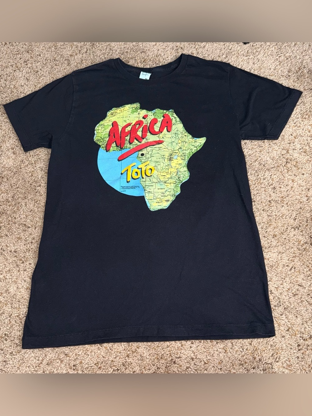 Vintage 1982 Toto “Africa” Black Band Tee! Sz M. Unisex.